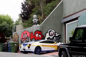 Graffiti art on Chris Brown's home has reportedly angered neighbors in his swanky Hollywood Hills neighborhood and led to him being cited